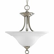 Trinity 2-Light Semi-Flush Mount in Brushed Nickel