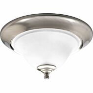 Trinity 2-Light Flush Mount in Brushed Nickel