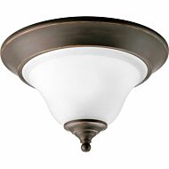 Trinity 1-Light Flush Mount in Antique Bronze