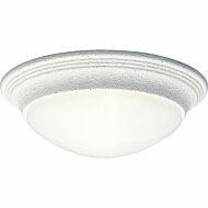 Alabaster Glass 1-Light Flush Mount in White