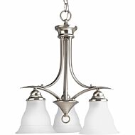 Trinity 3-Light Chandelier in Brushed Nickel