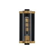 Opulent One Light Outdoor Wall Sconce in Black   Antique Brass by Maxim