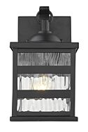 Morris 1-Light Matte Black Wall Light 