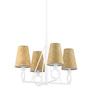 Pendelton Four Light Chandelier in White Plaster by Hudson Valley