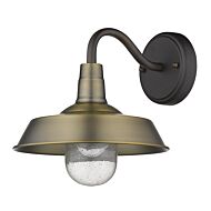 Acclaim Burry Outdoor Wall Light in Antique Brass