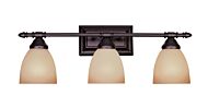 Apollo 3-Light Bathroom Vanity Light Bar in Oil Rubbed Bronze