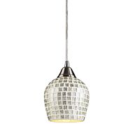 Fusion 1-Light Mini Pendant in Satin Nickel