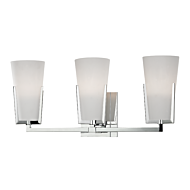 Hudson Valley Upton 3 Light 19 Inch Bathroom Vanity Light in Polished Chrome