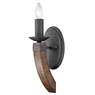 Golden Madera 14 Inch Wall Sconce in Black Iron