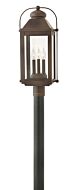 Hinkley Anchorage 3-Light Outdoor Light In Light Oiled Bronze