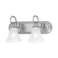 Elipse 2-Light Bathroom Vanity Light in Brushed Nickel