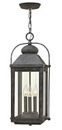 Hinkley Anchorage 3-Light Outdoor Light In Aged Zinc