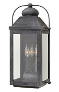 Hinkley Anchorage 3-Light Outdoor Light In Aged Zinc