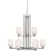 Kichler Eileen 9 Light Chandelier in Brushed Nickel