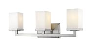 Z-Lite Tidal 3-Light Bathroom Vanity Light In Brushed Nickel