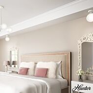 Hunter Hepburn 1-Light Semi-Flush Mount in Matte White