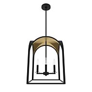 Dukestown 4-Light Pendant in Natural Black Iron