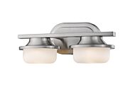 Z-Lite Optum 2-Light Bathroom Vanity Light In Brushed Nickel