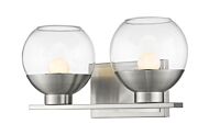 Z Lite Osono 2 Light Bathroom Vanity Light In Brushed Nickel