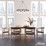 Hunter Devon Park 9-Light Chandelier in Brushed Nickel