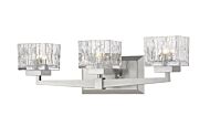 Z Lite Rubicon 3 Light Bathroom Vanity Light In Brushed Nickel