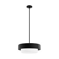 Station 3-Light Pendant in Natural Black Iron