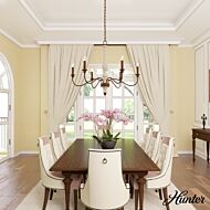 Hunter Teren 6-Light Chandelier in Distressed White