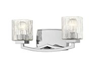 Z-Lite Zaid 2-Light Bathroom Vanity Light In Chrome