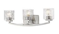 Z-Lite Zaid 3-Light Bathroom Vanity Light In Brushed Nickel