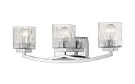 Z-Lite Zaid 3-Light Bathroom Vanity Light In Chrome