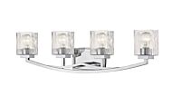 Z-Lite Zaid 4-Light Bathroom Vanity Light In Chrome