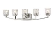 Z-Lite Zaid 5-Light Bathroom Vanity Light In Brushed Nickel