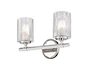 Z-Lite Dover Street 2-Light Bathroom Vanity Light In Polished Nickel