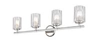 Z-Lite Dover Street 4-Light Bathroom Vanity Light In Polished Nickel