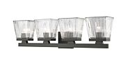 Z-Lite Astor 4-Light Bathroom Vanity Light In Matte Black