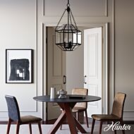 Hunter Indria 3-Light Pendant in Rustic Iron