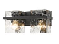 Z-Lite Bennington 2-Light Bathroom Vanity Light In Matte Black