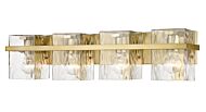 Z-Lite Bennington 4-Light Bathroom Vanity Light In Modern Gold