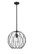 Z-Lite Elle 1-Light Pendant Light In Matte Black