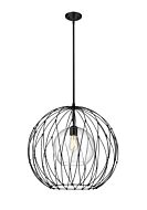 Z-Lite Elle 1-Light Pendant Light In Matte Black