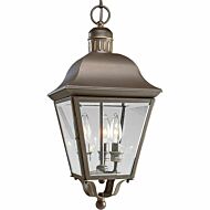 Andover 3-Light Hanging Lantern in Antique Bronze