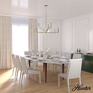 Hunter Sunjai 9-Light 2-tier Chandelier in Alturas Gold