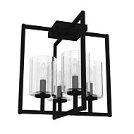 Kerrison 4-Light Semi-Flush Mount in Natural Black Iron