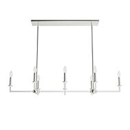 Bearden 8-Light Linear Chandelier in Brushed Nickel