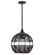 Maddox 1-Light Medium Orb Pendant in Black