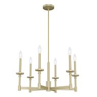 Hunter Briargrove Single Tier Chandelier in Painted Modern Brass