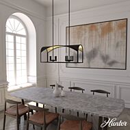 Hunter Dukestown 8-Light Linear in Natural Iron