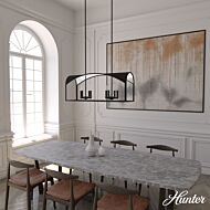 Hunter Dukestown 8-Light Linear in Natural Iron