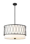 Z-Lite Dalton 4-Light Pendant Light In Matte Black