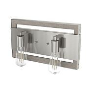 Woodburn 2-Light Vanity in Brushed Nickel